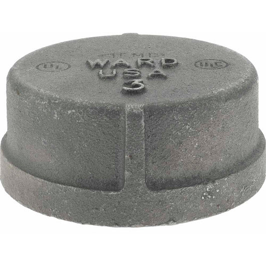 Value Collection B300 80 Black End Cap 3", Threaded