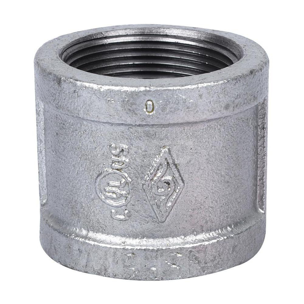 Value Collection MDG220 40-2 1-1/2" Galvanized Malleable Iron Pipe Coupling (Right Hand)