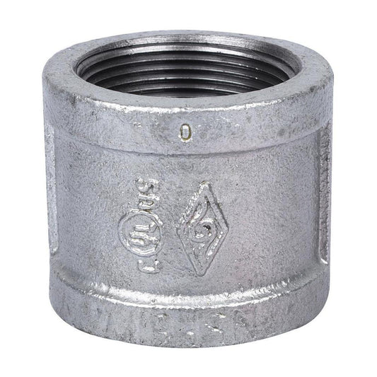 Value Collection MDG220 40-2 1-1/2" Galvanized Malleable Iron Pipe Coupling (Right Hand)