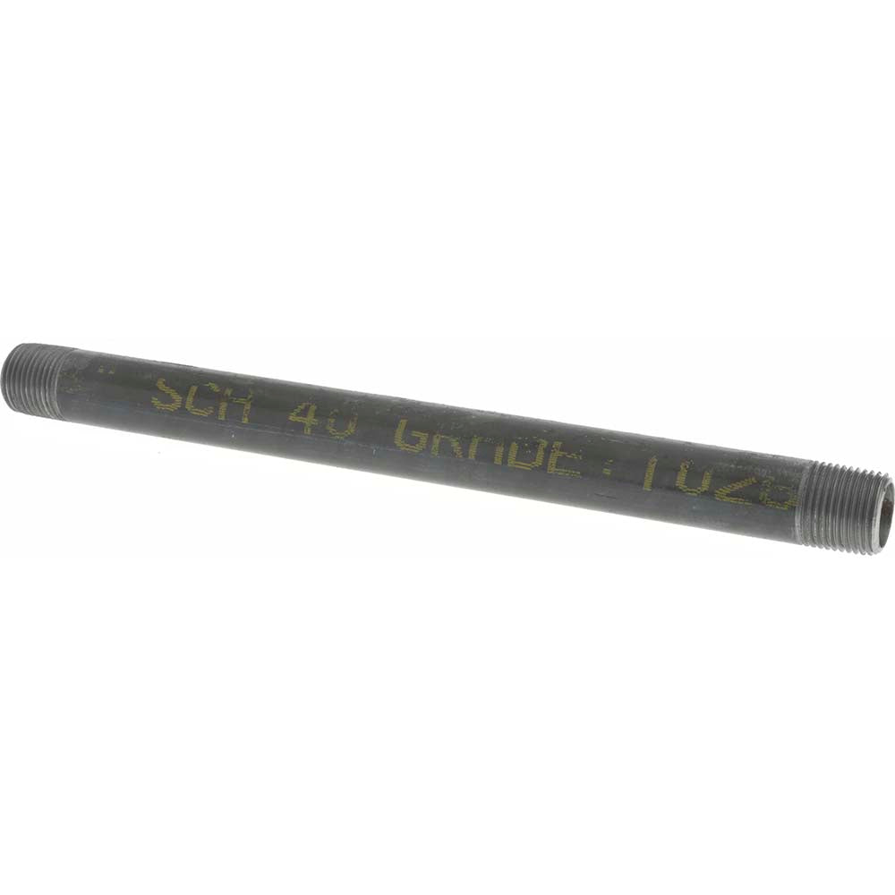 Value Collection NB03080 Black Pipe Nipple 3/8" Dia x 8" Long, Schedule 40