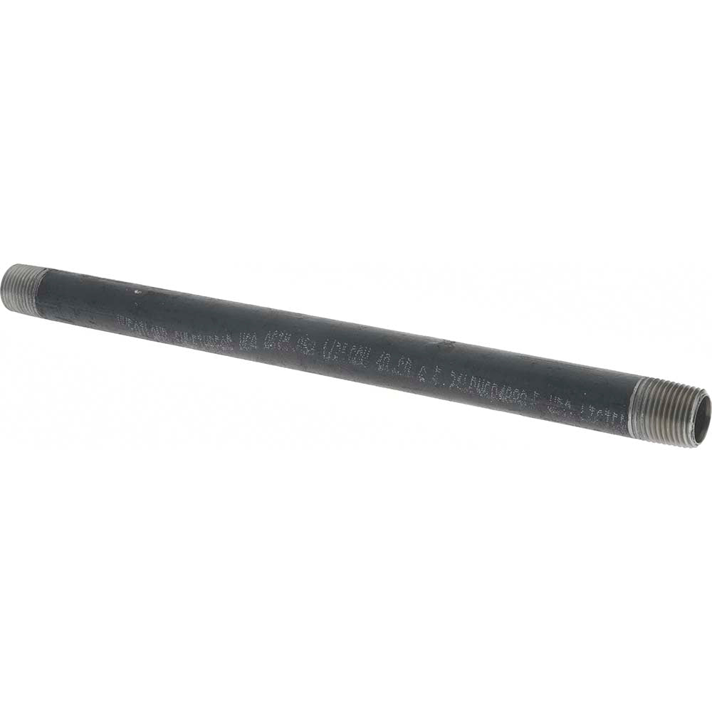 Value Collection NB04120 Black Pipe Nipple 1/2" Dia x 12" Long, Schedule 40