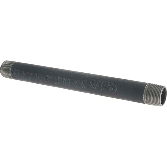 Value Collection NB05100 Black Pipe Nipple 3/4" Dia x 10" Long, Schedule 40