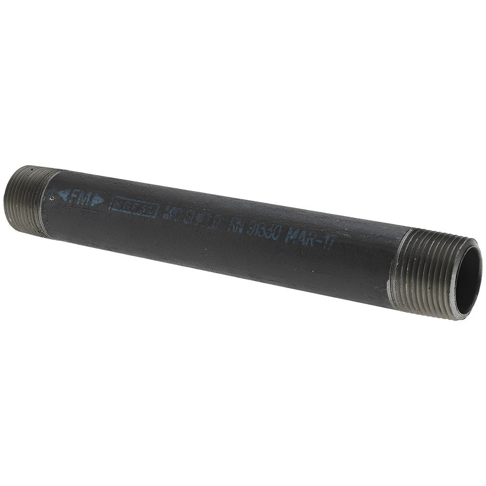 Anvil 0330026808 Black Pipe Nipple 1" Dia x 9" Long, Schedule 40