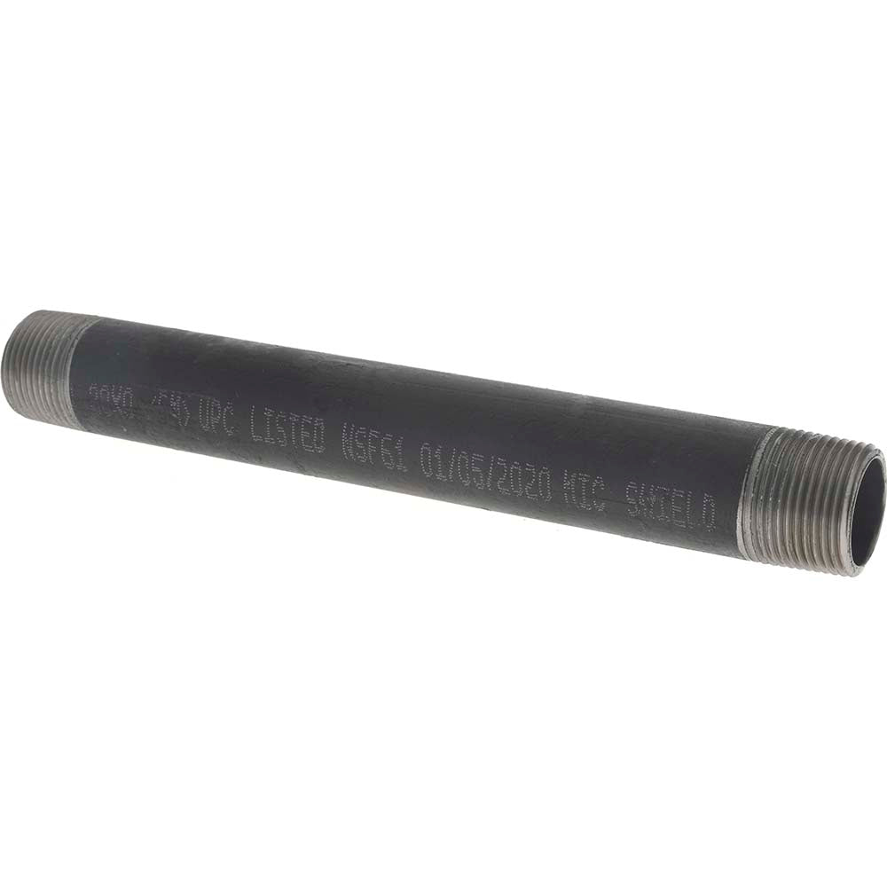 Value Collection NB06100 Black Pipe Nipple 1" Dia x 10" Long, Schedule 40