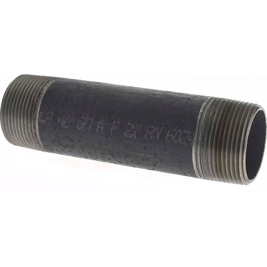 Value Collection NB07055 Black Pipe Nipple 1-1/4" Dia x 5-1/2" Long, Schedule 40