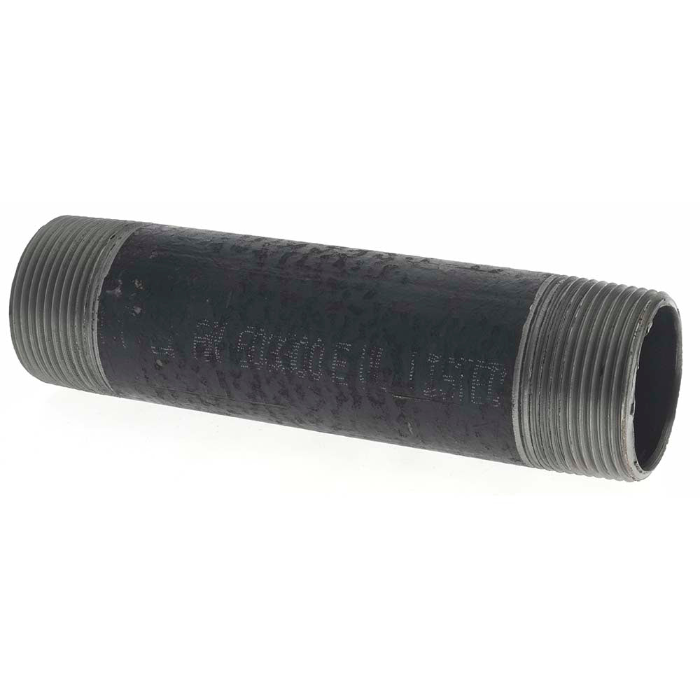 Value Collection NB07060 Black Pipe Nipple 1-1/4" Dia x 6" Long, Schedule 40