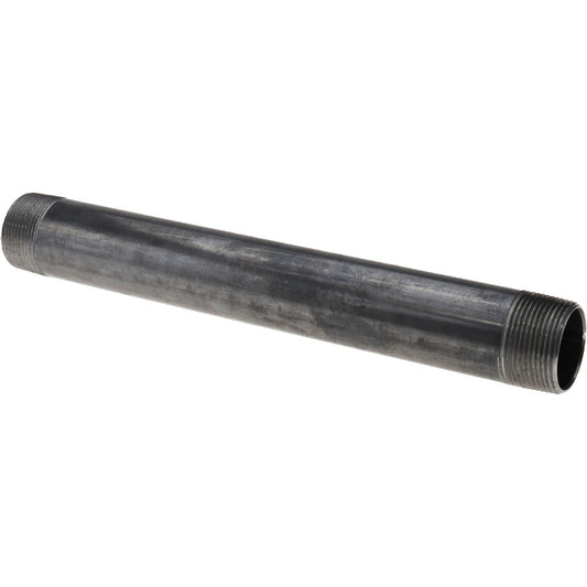 Value Collection NB07120 Black Pipe Nipple 1-1/4" Dia x 12" Long, Schedule 40
