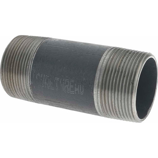 Value Collection NB08040 Black Pipe Nipple 1-1/2" Dia x 4" Long, Schedule 40