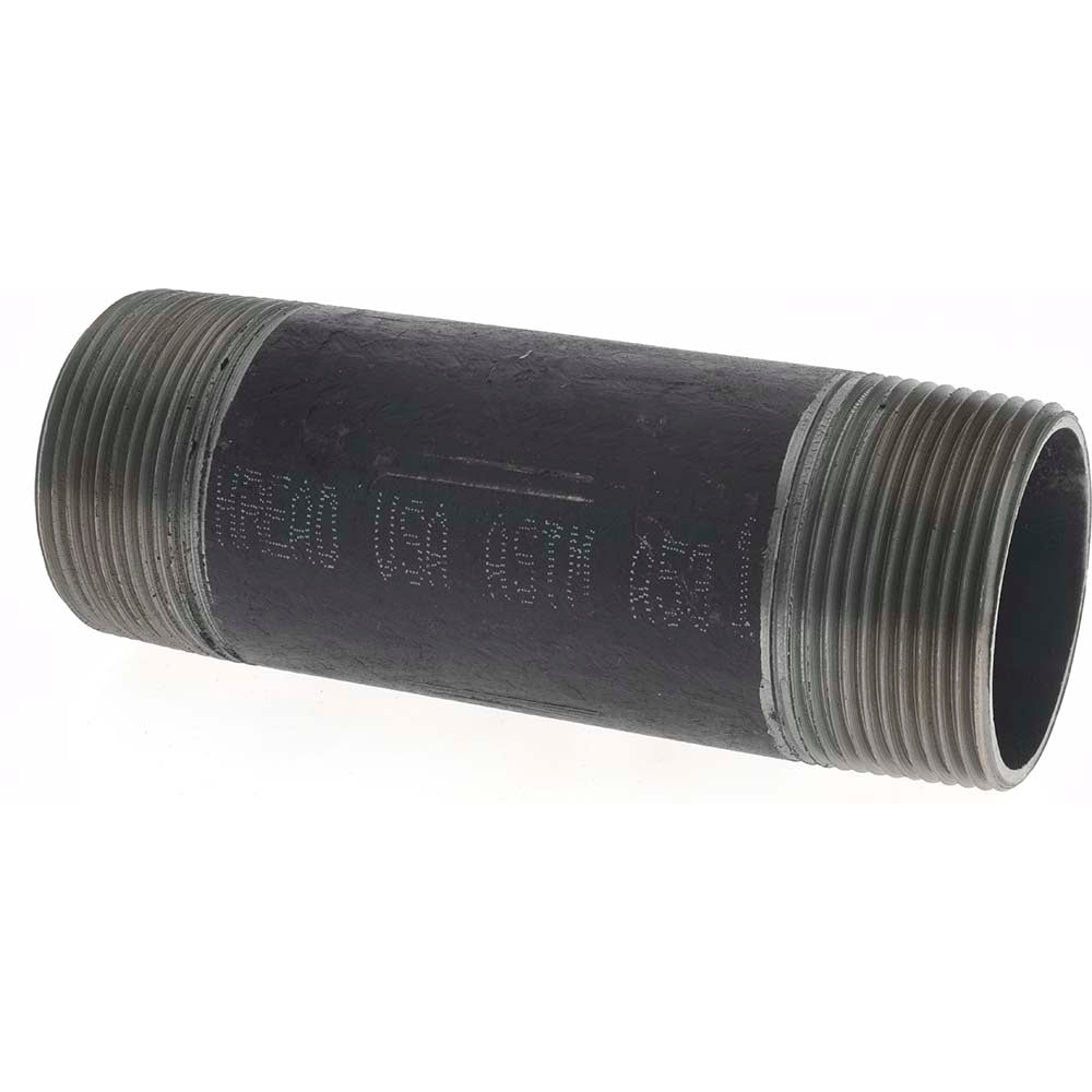 Value Collection NB08050 Black Pipe Nipple 1-1/2" Dia x 5" Long, Schedule 40