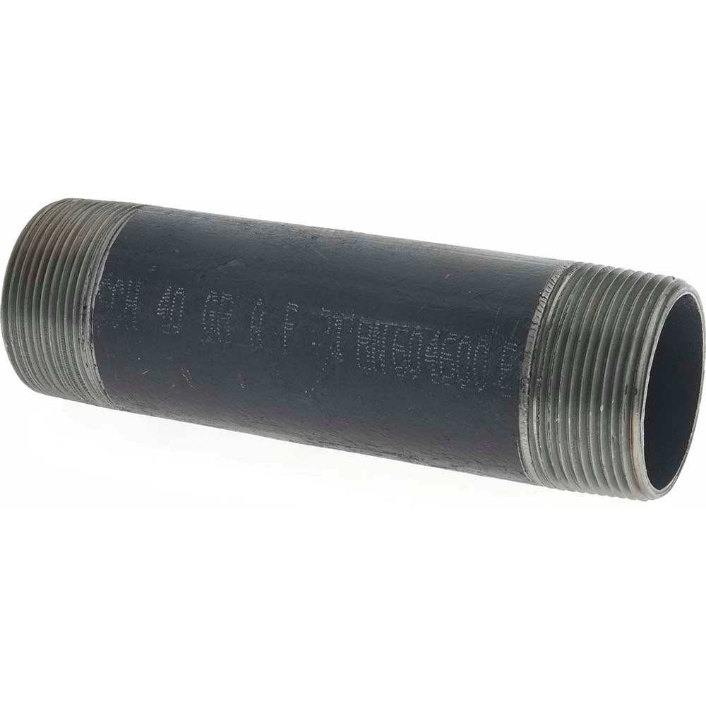 Value Collection NB08060 Black Pipe Nipple 1-1/2" Dia x 6" Long, Schedule 40