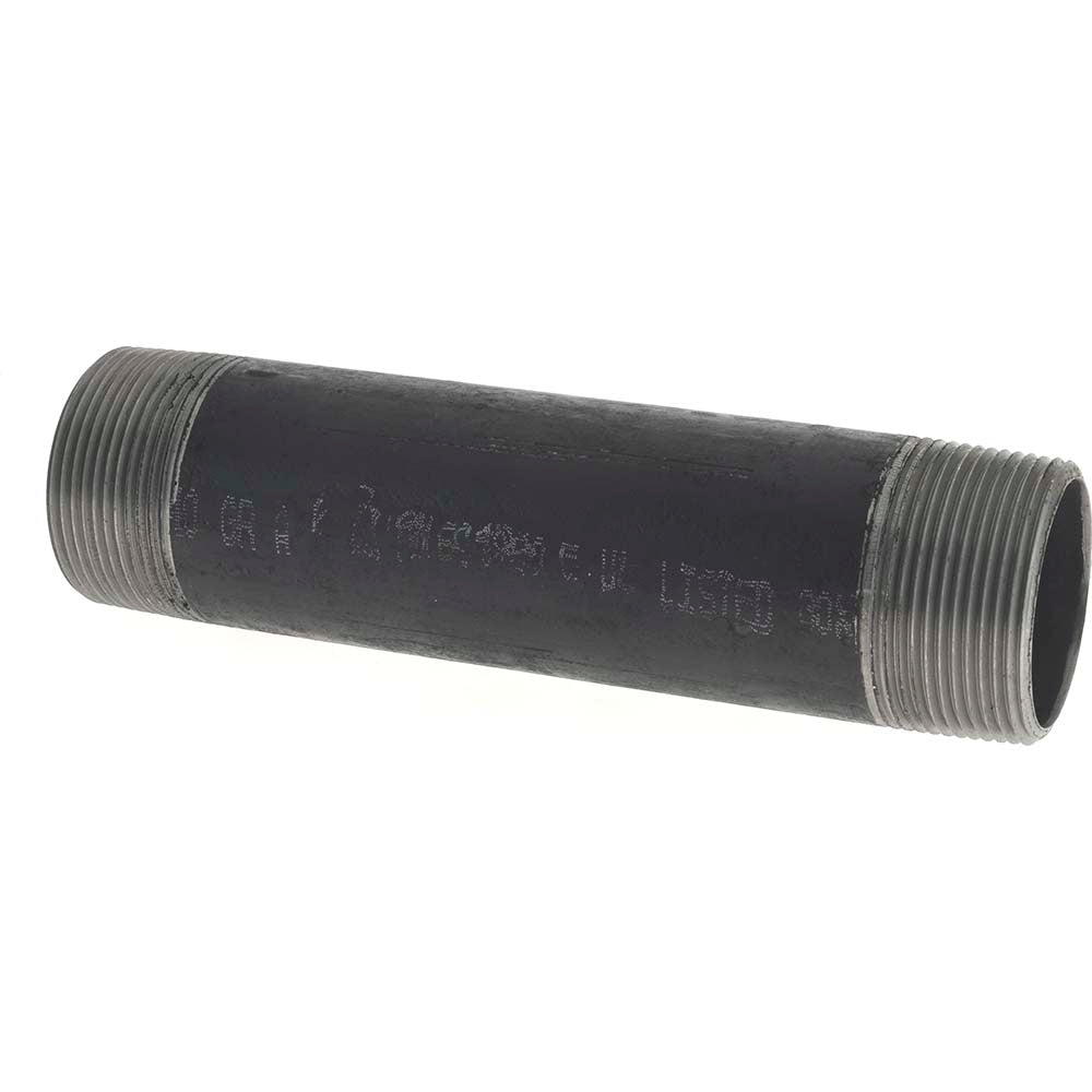 Value Collection NB08070 Black Pipe Nipple 1-1/2" Dia x 7" Long, Schedule 40