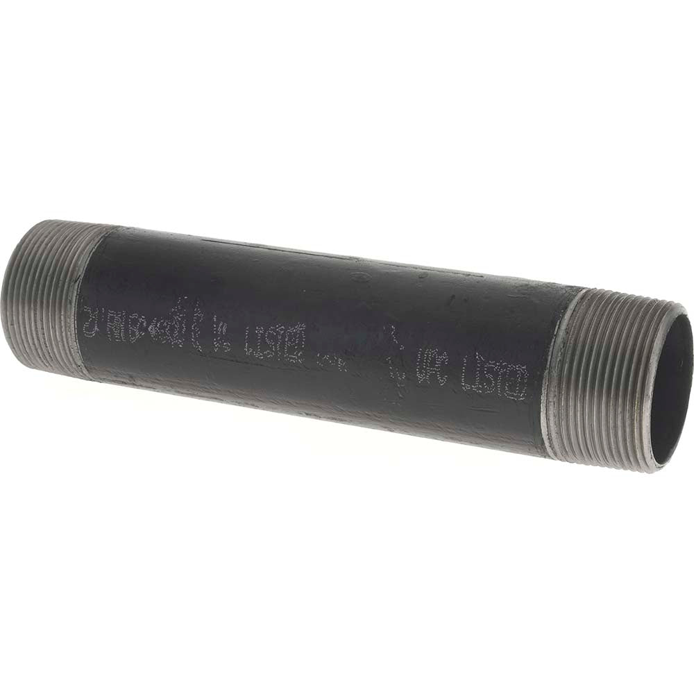 Value Collection NB08080 Black Pipe Nipple 1-1/2" Dia x 8" Long, Schedule 40