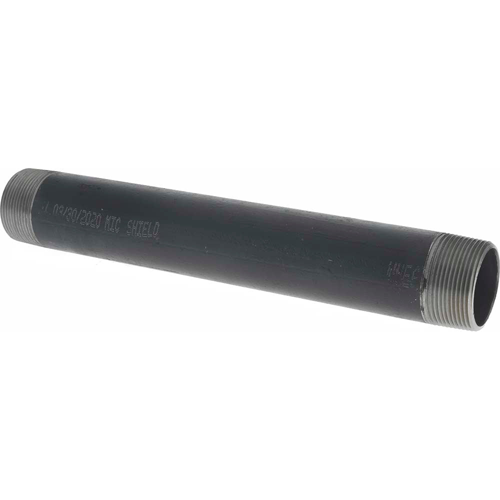 Value Collection NB08120 Black Pipe Nipple 1-1/2" Dia x 12" Long, Schedule 40