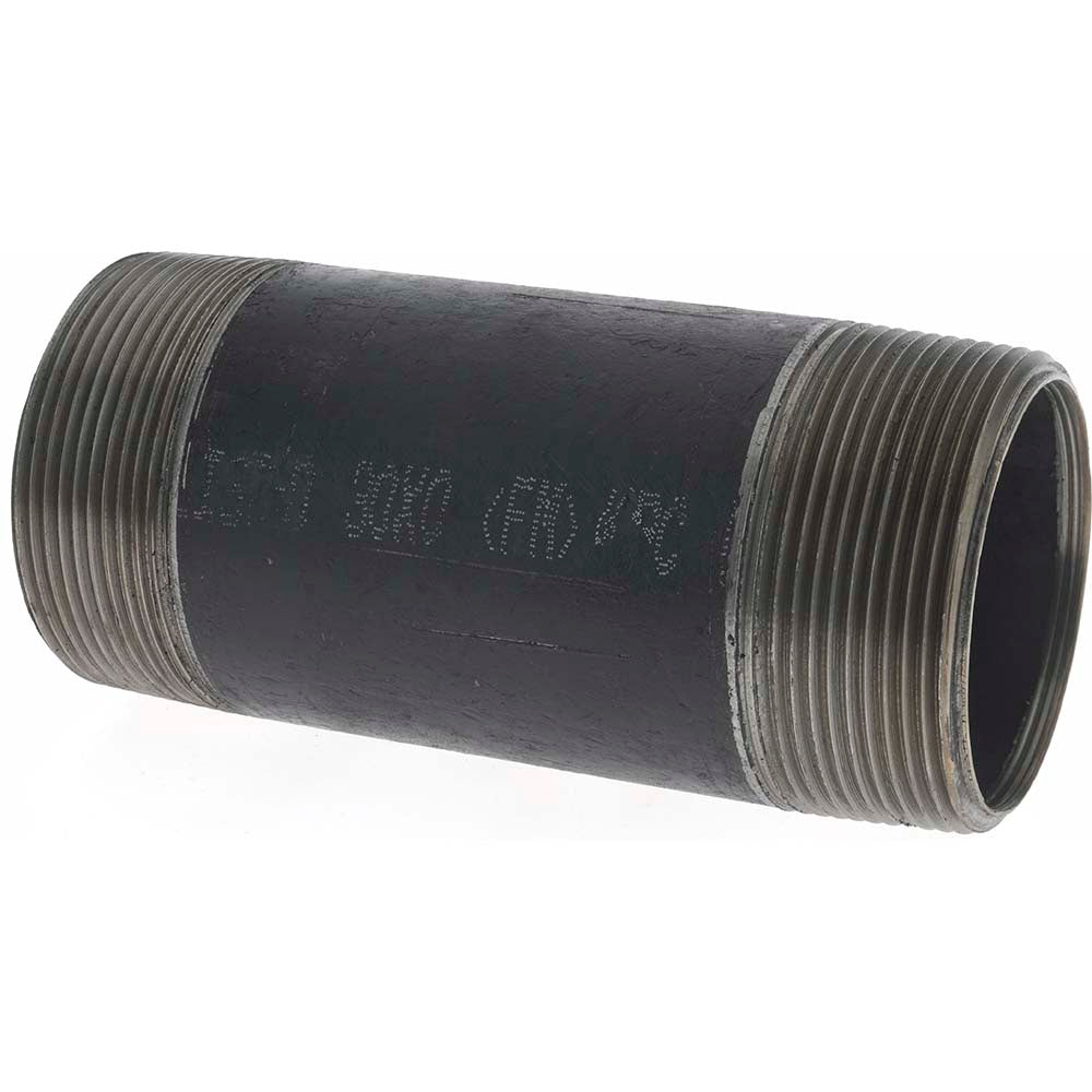 Value Collection NB09050 Black Pipe Nipple 2" Dia x 5" Long, Schedule 40