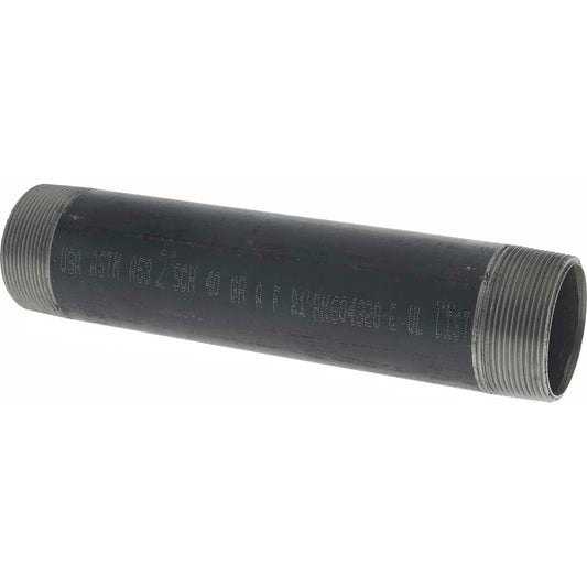 Value Collection NB09100 Black Pipe Nipple 2" Dia x 10" Long, Schedule 40