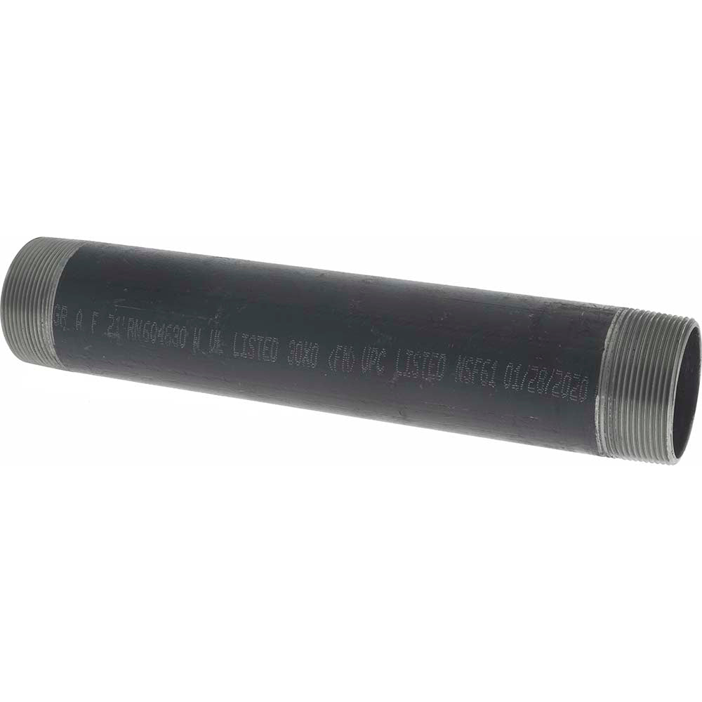 Value Collection NB09120 Black Pipe Nipple 2" Dia x 12" Long, Schedule 40