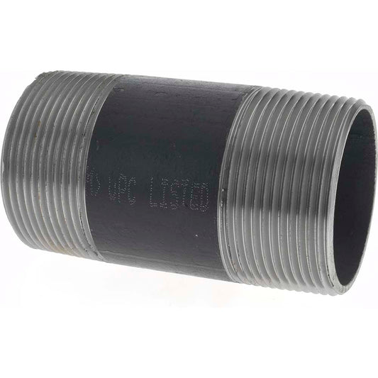 Value Collection NB10050 Black Pipe Nipple 2-1/2" Dia x 5" Long, Schedule 40