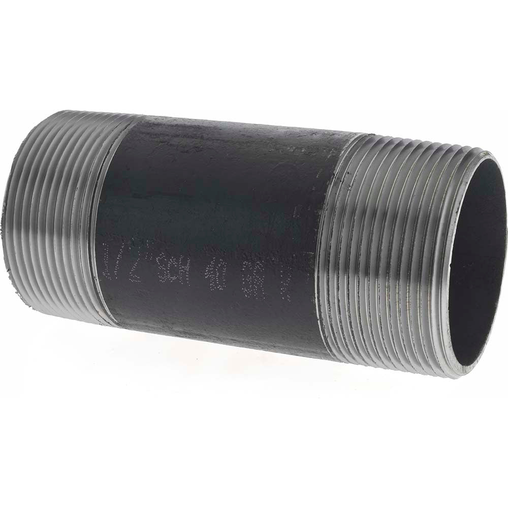 Value Collection NB10060 Black Pipe Nipple 2-1/2" Dia x 6" Long, Schedule 40