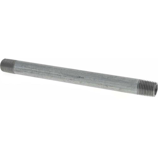 Value Collection NG02060 Galvanized Pipe Nipple 1/4", 6" Long, Schedule 40, Steel