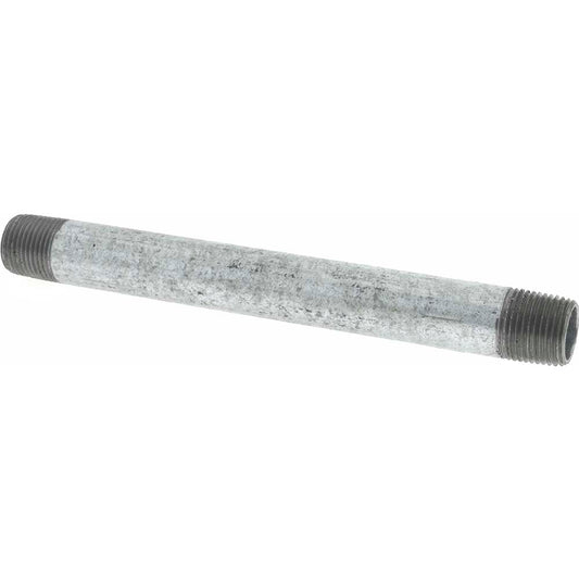 Value Collection NG03060 Galvanized Pipe Nipple 3/8", 6" Long, Schedule 40, Steel