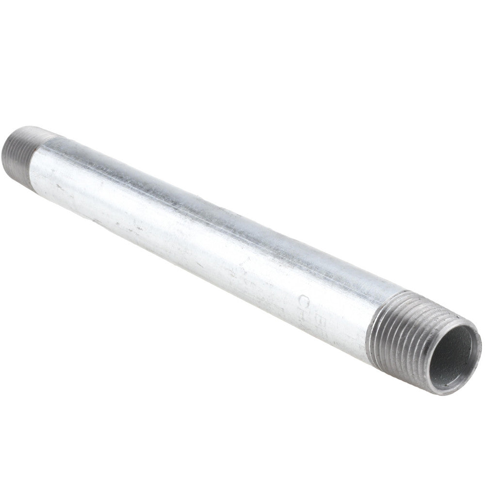 Value Collection NG04080 Galvanized Pipe Nipple 1/2", 8" Long, Schedule 40, Steel