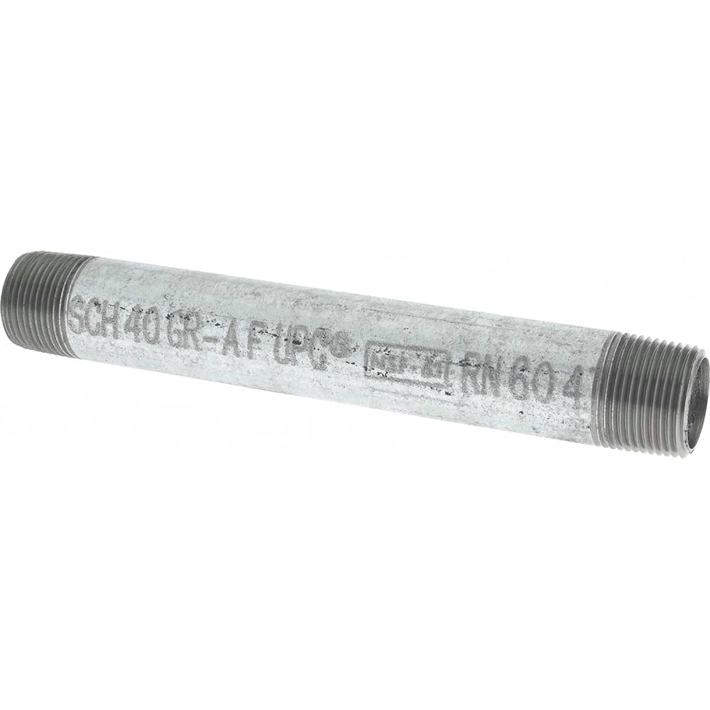 Value Collection NG05070 Galvanized Pipe Nipple 3/4", 7" Long, Schedule 40, Steel