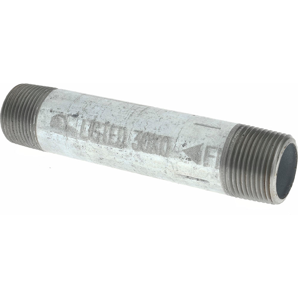Value Collection NG06060 Galvanized Pipe Nipple 1", 6" Long, Schedule 40, Steel