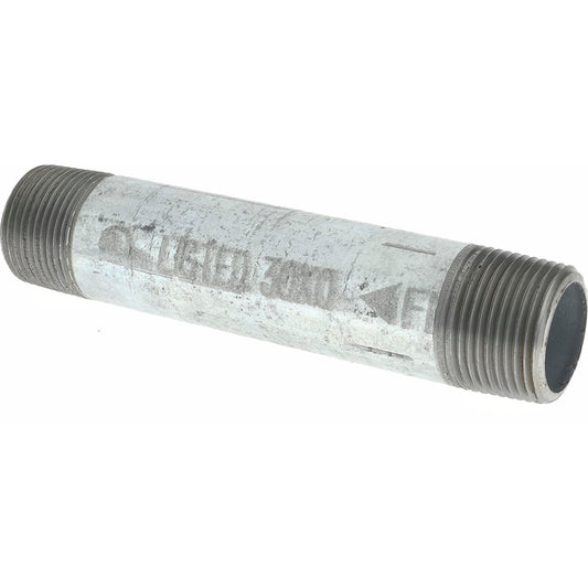 Value Collection NG06060 Galvanized Pipe Nipple 1", 6" Long, Schedule 40, Steel