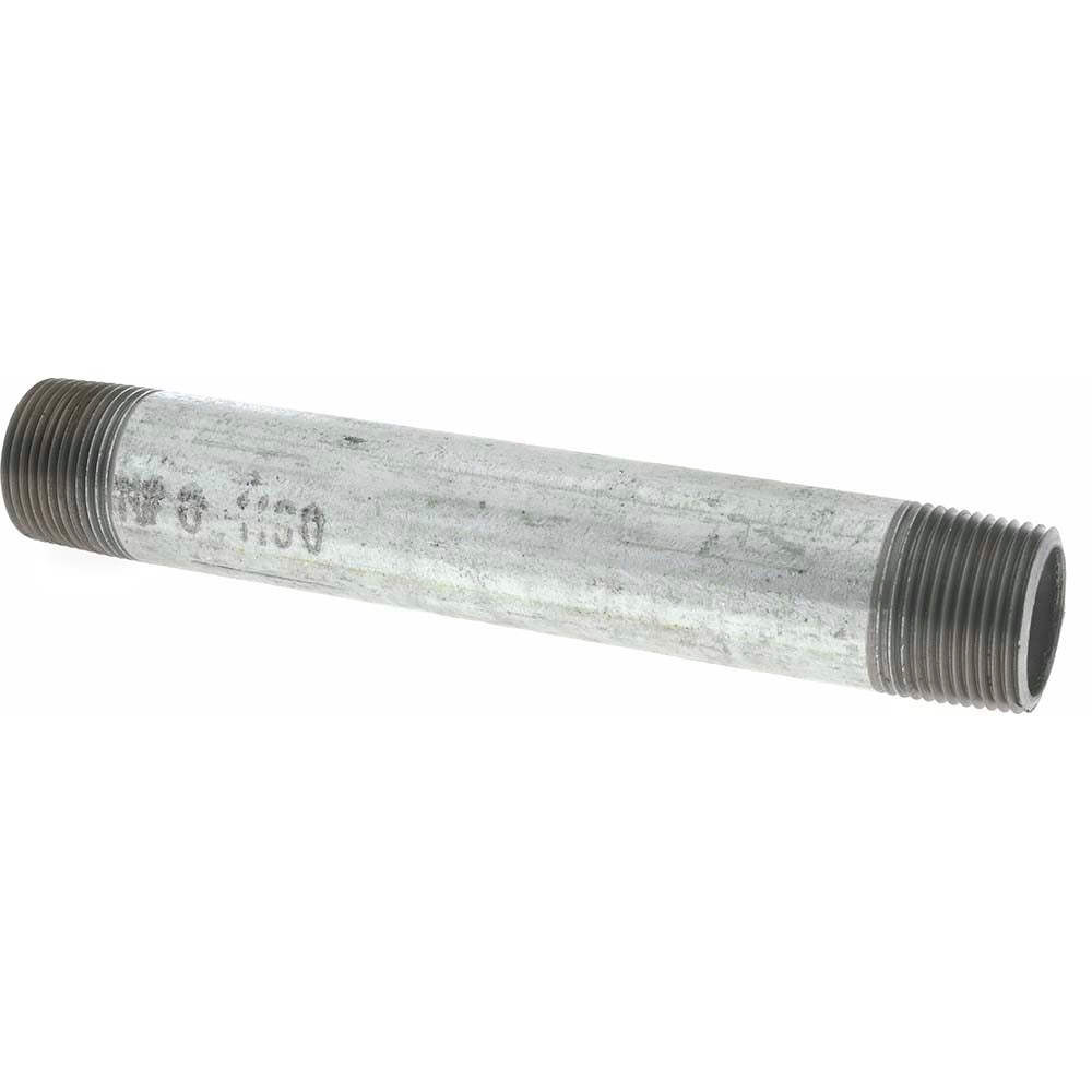 Value Collection NG06080 Galvanized Pipe Nipple 1", 8" Long, Schedule 40, Steel