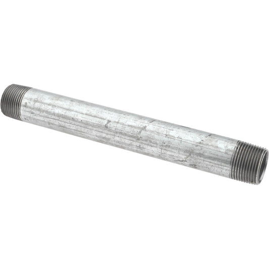 Value Collection NG06100 Galvanized Pipe Nipple 1", 10" Long, Schedule 40, Steel