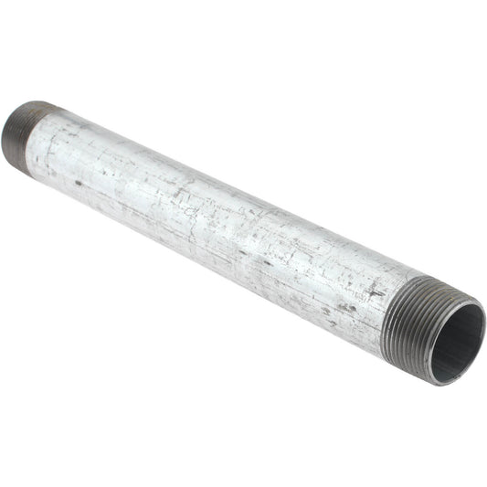 Value Collection NG07120 Galvanized Pipe Nipple 1-1/4", 12" Long, Schedule 40, Steel