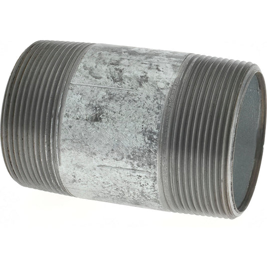 Value Collection NG09035 Galvanized Pipe Nipple 2", 3-1/2" Long, Schedule 40, Steel