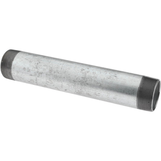 Value Collection NG09120 Galvanized Pipe Nipple 2", 12" Long, Schedule 40, Steel