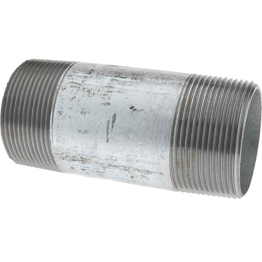 Value Collection NG10060 Galvanized Pipe Nipple 2-1/2", 6" Long, Schedule 40, Steel