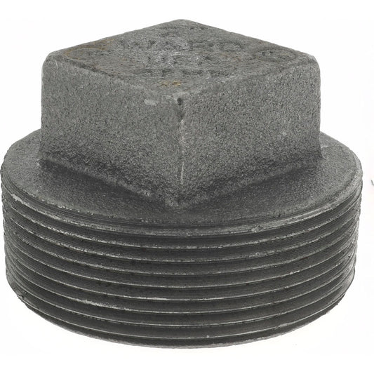 Anvil 0318902566 Black Square Plug 2", Threaded