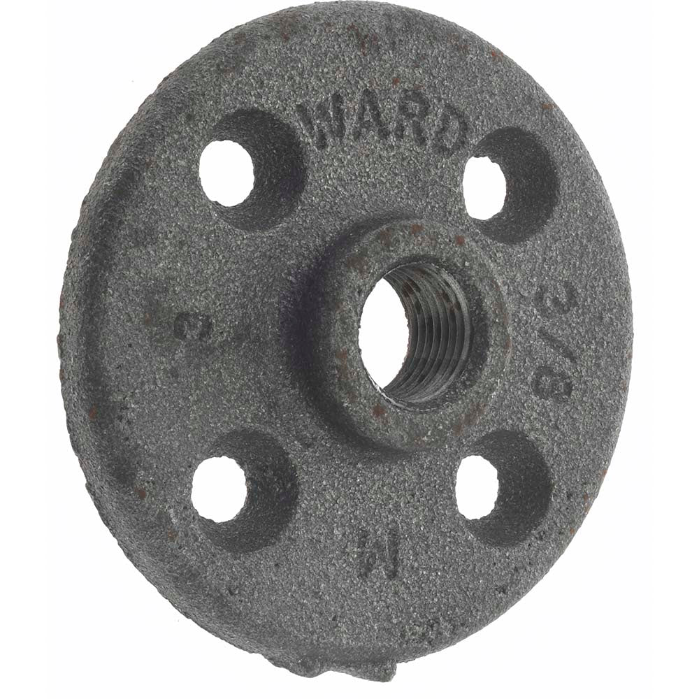 Anvil 0300194800 3/8" Pipe, 3" OD, 5/8" Hub Length, Black Floor Pipe Flange