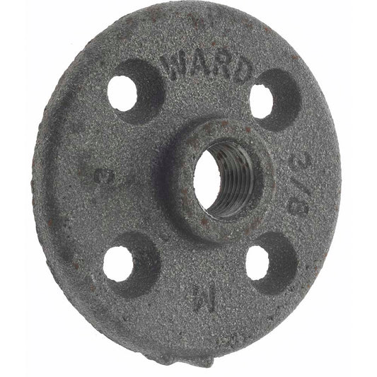 Anvil 0300194800 3/8" Pipe, 3" OD, 5/8" Hub Length, Black Floor Pipe Flange