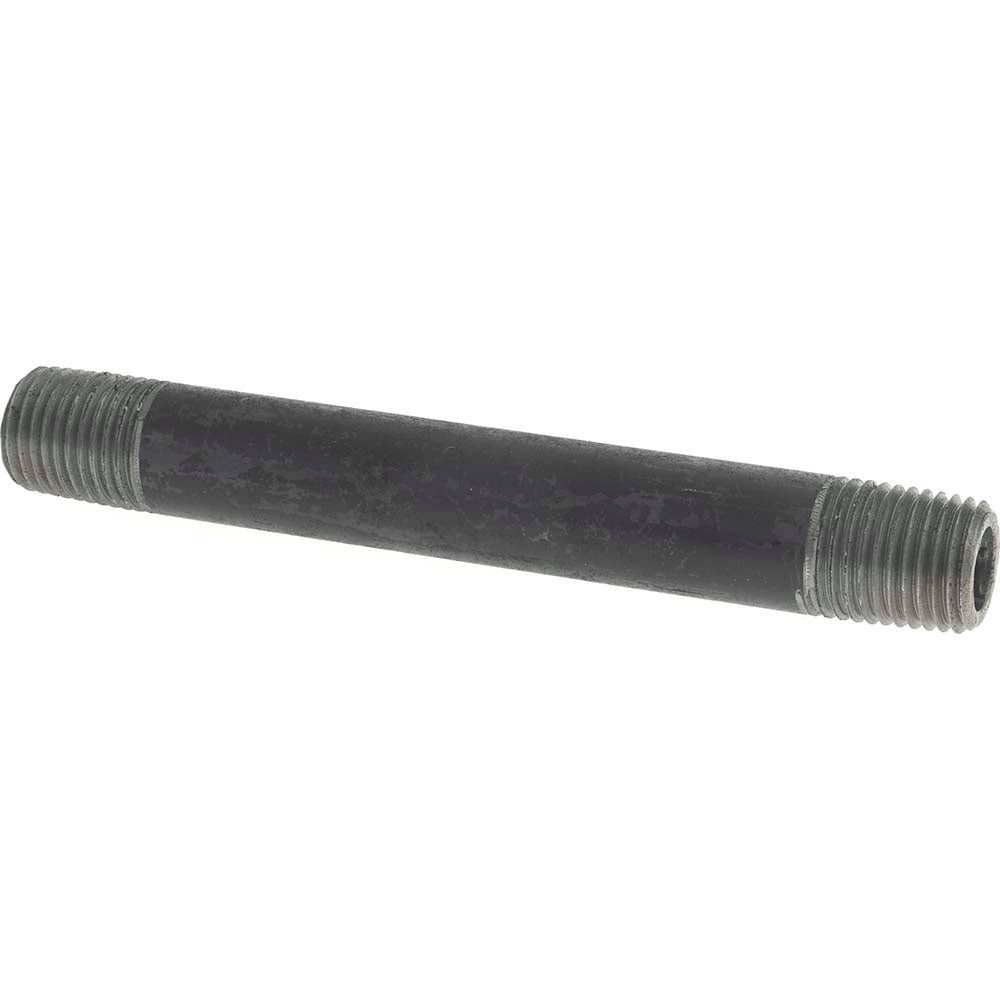 Value Collection 1/4101.6BLKBN80 Black Pipe Nipple 1/4" Dia x 4" Long, Schedule 80