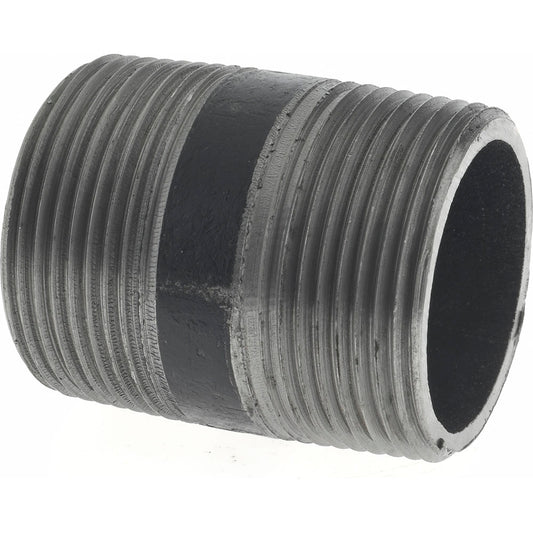 Value Collection 11/450.8BLKBN80 Black Pipe Nipple 1-1/4" Dia x 2" Long, Schedule 80