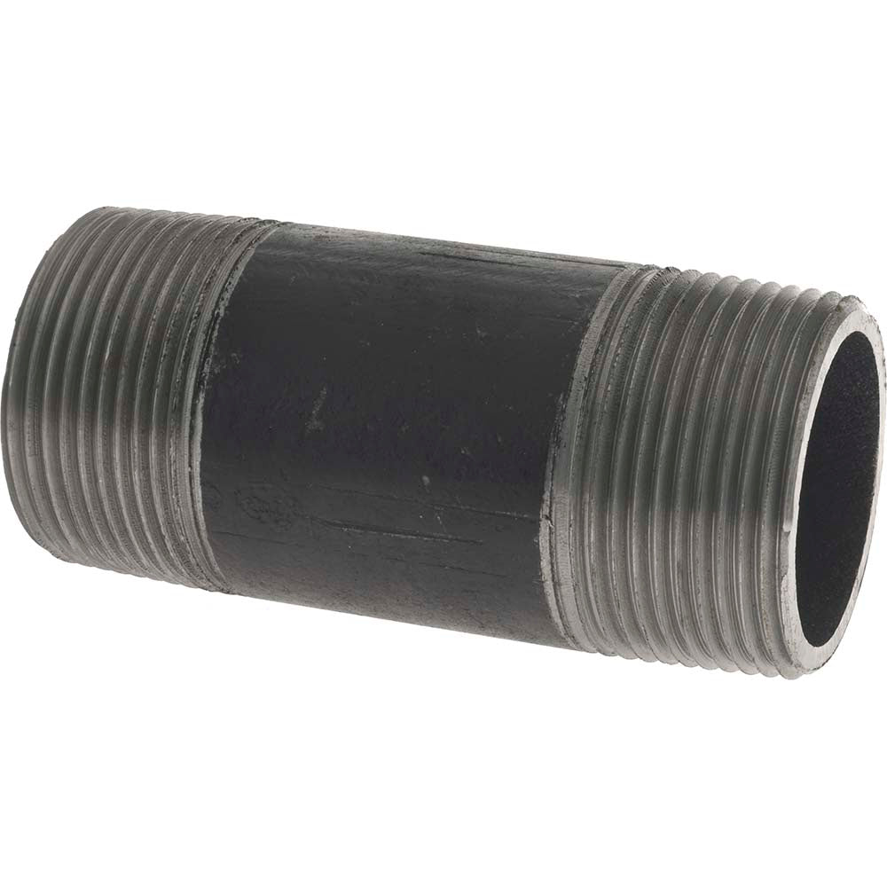 Value Collection 11/488.9BLKBN80 Black Pipe Nipple 1-1/4" Dia x 3-1/2" Long, Schedule 80