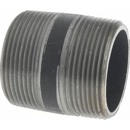 Value Collection 11/250.8BLKBN80 Black Pipe Nipple 1-1/2" Dia x 2" Long, Schedule 80