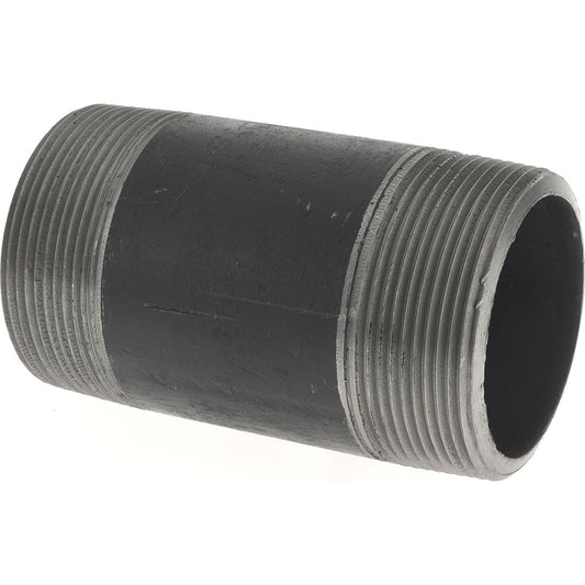 Value Collection 2101.6BLKBN80 Black Pipe Nipple 2" Dia x 4" Long, Schedule 80