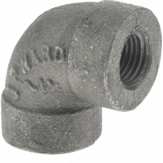 Value Collection B90 8 300# Size 1/4", Class 300, Malleable Iron Black Pipe 90&deg Elbow