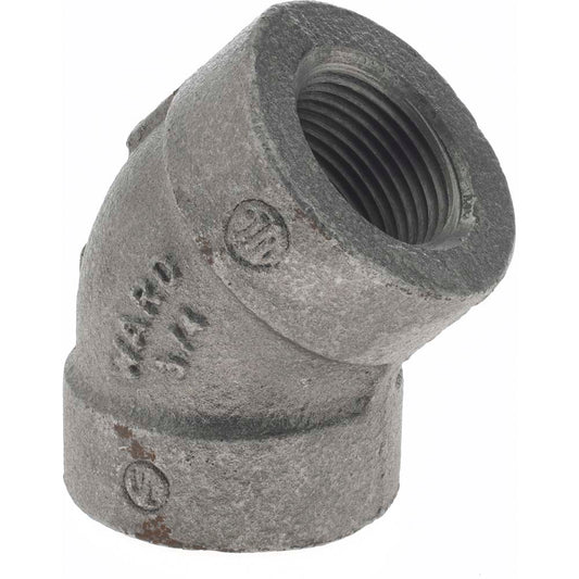 Value Collection B120 20 300# Size 3/4", Class 300, Malleable Iron Black Pipe 45&deg Elbow