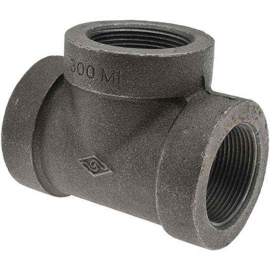Value Collection B130 40 300# Black Tee 1-1/2", Threaded