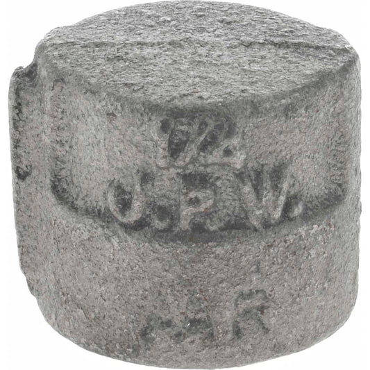 Value Collection B300 8 300# Black End Cap 1/4", Threaded
