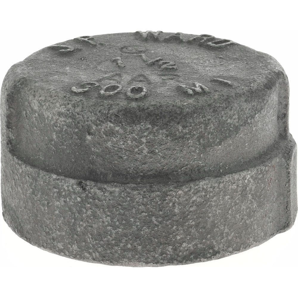 Value Collection B300 40 300# Black End Cap 1-1/2", Threaded