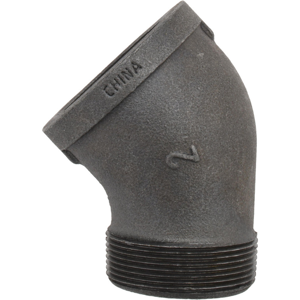 Value Collection B121 50 Black 45 &deg Street Elbow 2", Threaded