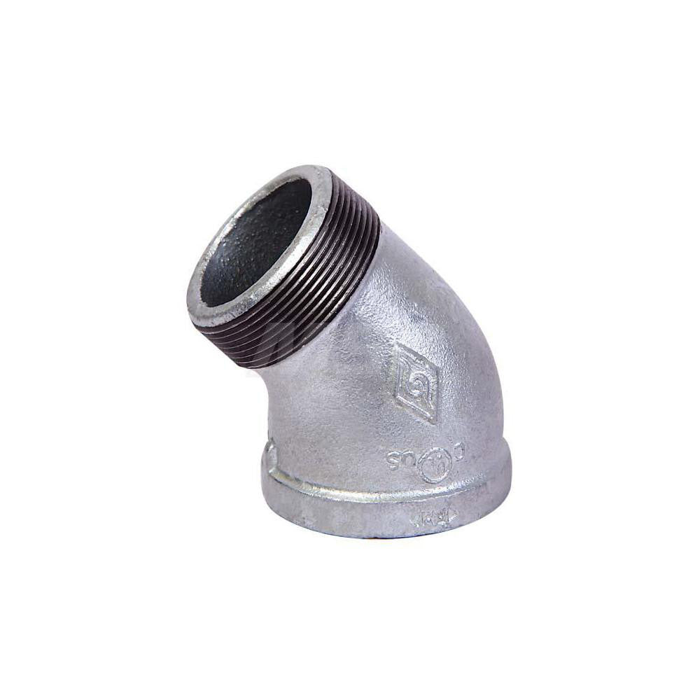 Value Collection G121 40 Malleable Iron Pipe 45 &deg Street Elbow 1-1/2" Fitting