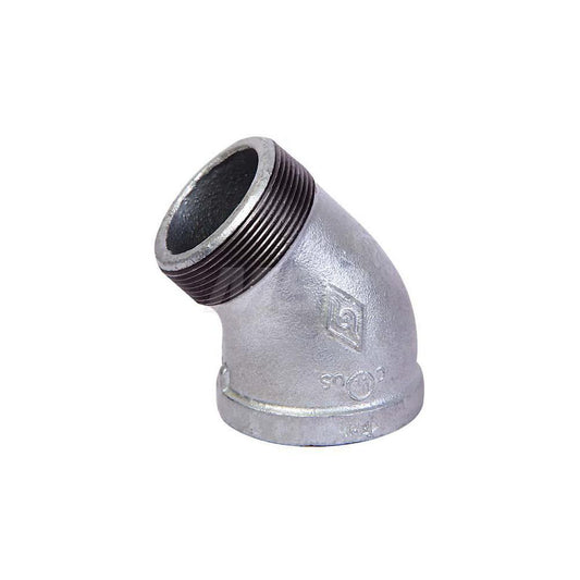 Value Collection G121 40 Malleable Iron Pipe 45 &deg Street Elbow 1-1/2" Fitting